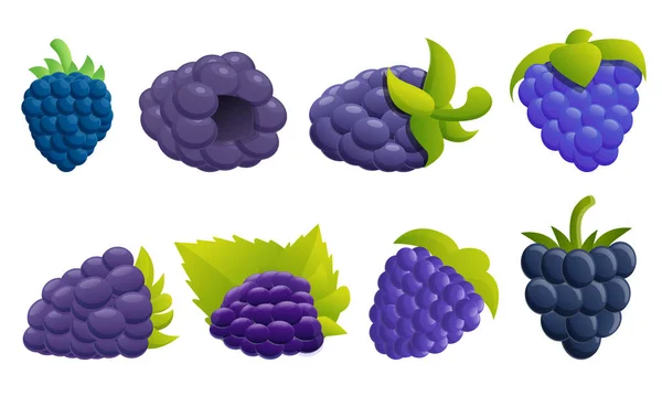 Conjunto de iconos de Blackberry, estilo de dibujos animados — Archivo Imágenes Vectoriales
