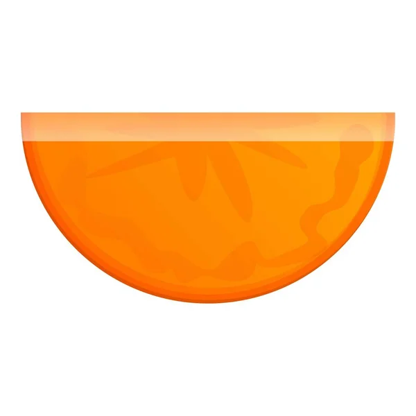 Icône de tranche de carotte fraîche, style dessin animé — Image vectorielle