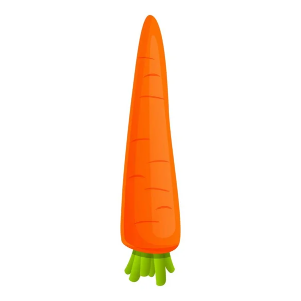Икона "Эко-морковь" в стиле мультфильма — стоковый вектор
