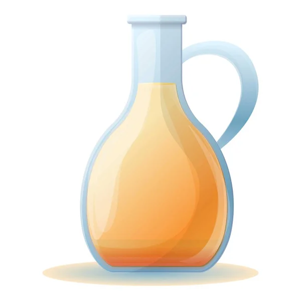 Icono de la botella de aceite de oliva, estilo de dibujos animados — Vector de stock