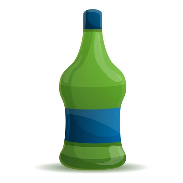 Grüne Sauce Flasche Symbol, Cartoon-Stil — Stockvektor