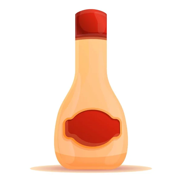 Ícone de garrafa de condimento fresco, estilo dos desenhos animados — Vetor de Stock
