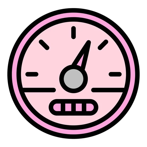 Speedometer indicator icon, outline style — Stock Vector