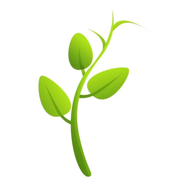 Значок рослини гороху, мультиплікаційний стиль — стоковий вектор