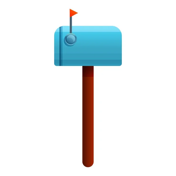 Ícone de caixa de correio da casa, estilo dos desenhos animados —  Vetores de Stock