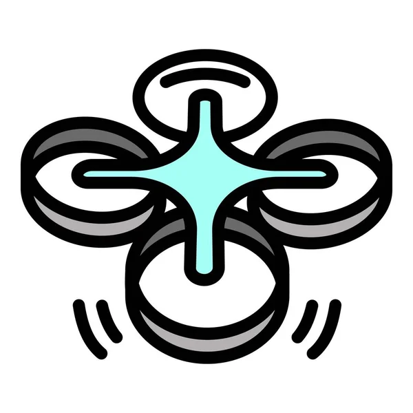 Quadcopter-Symbol, Umrissstil — Stockvektor