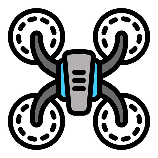 Drohnen-Ikone, Umriss-Stil — Stockvektor