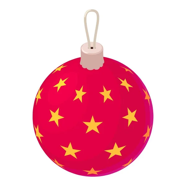 Icono de juguete de bola de árbol de Navidad, estilo isométrico — Vector de stock