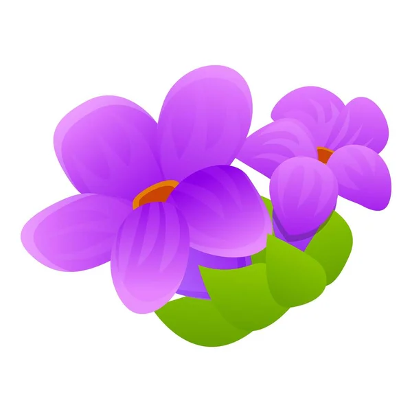 Ícone de flor de lavanda, estilo dos desenhos animados — Vetor de Stock