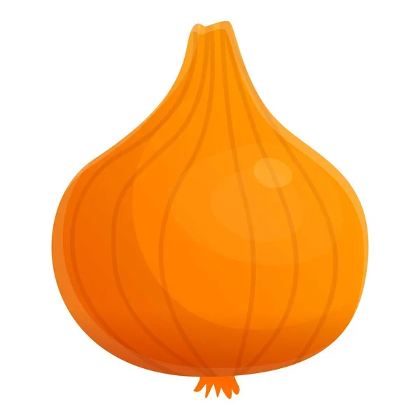 Icono de cebolla nutritiva, estilo de dibujos animados — Vector de stock