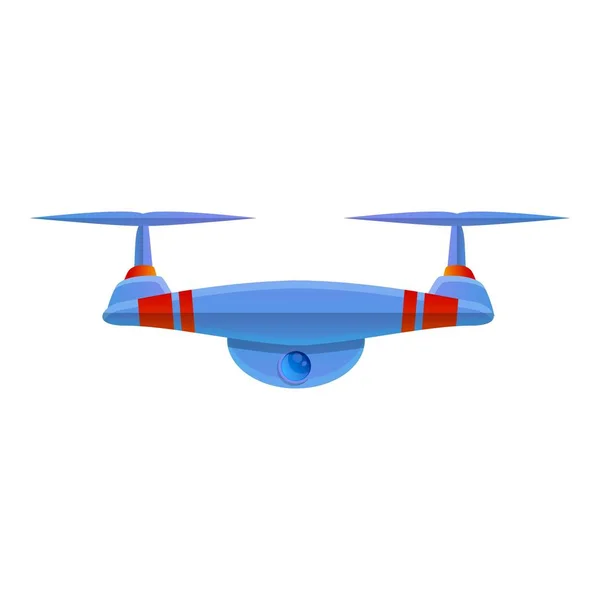 Modern police drone icon, cartoon style — Stockvektor