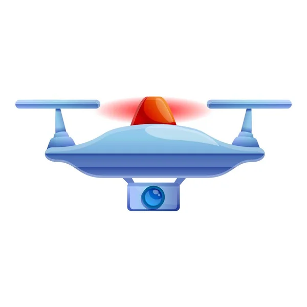 Control police drone icon, cartoon style — Stock Vector