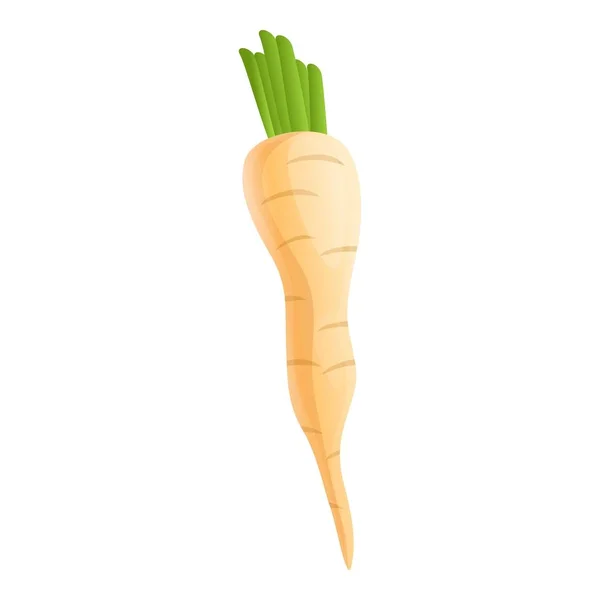 Whole parsnip icon, cartoon style — Stockvektor