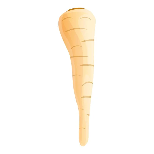 Vegan parsnip icon, cartoon style — ストックベクタ