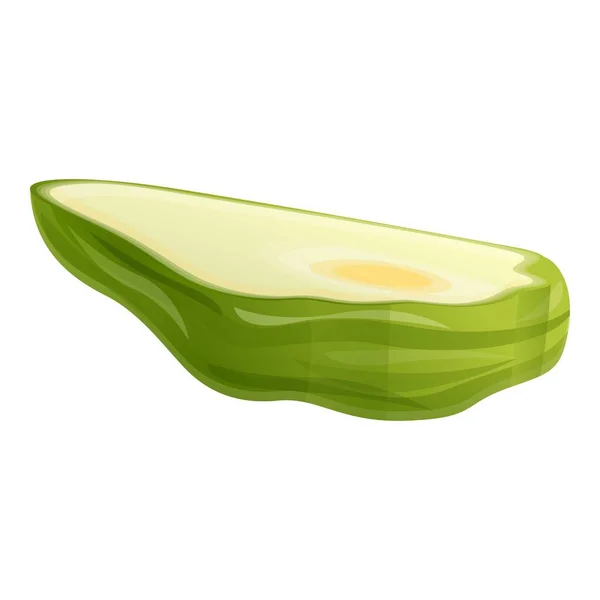 Half chayote icon, cartoon style — Stok Vektör