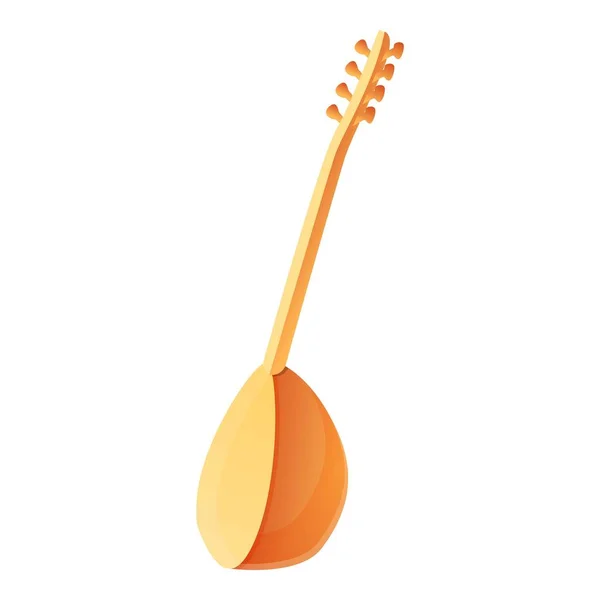 Turecki instrument smyczkowy ikona, styl kreskówki — Wektor stockowy