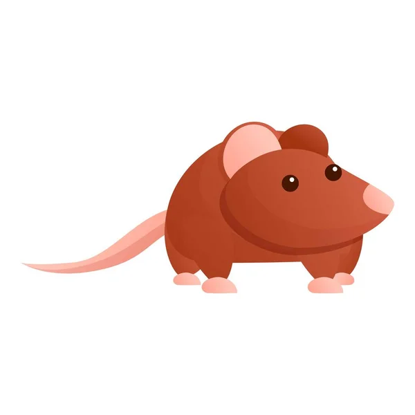 아시아 쥐 아이콘, 만화 스타일 — 스톡 벡터