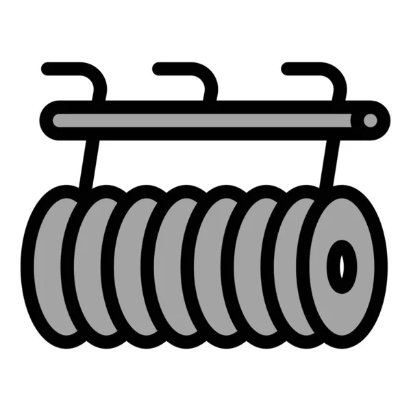 Farming tractor equipment icon, outline style — ストックベクタ