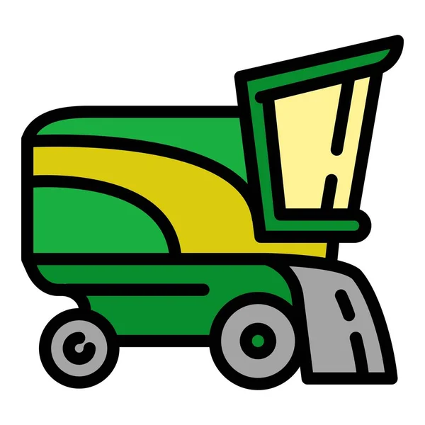 Modern combine icon, outline style — ストックベクタ