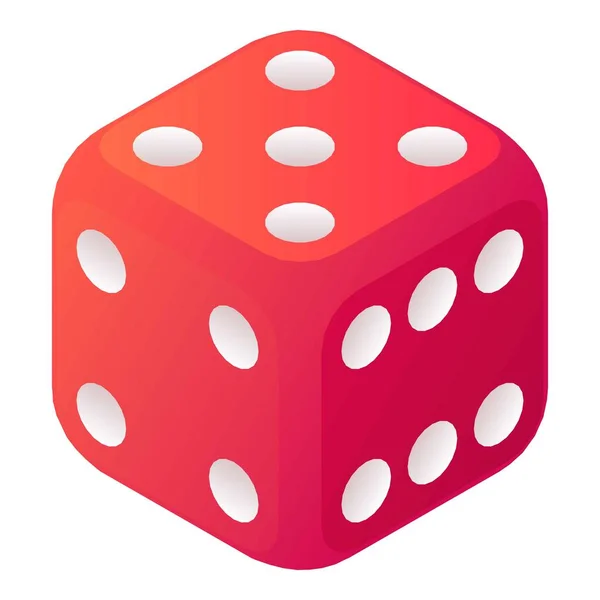 Game dice icon, isometric style — Stockvector