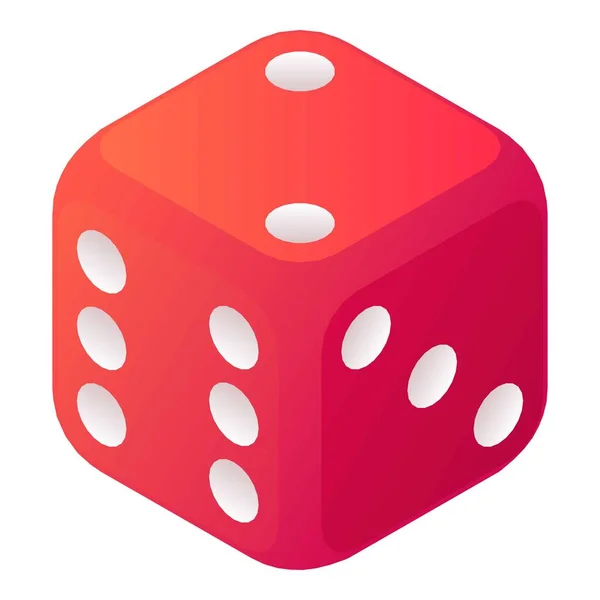 Dice dot icon, isometric style — ストックベクタ