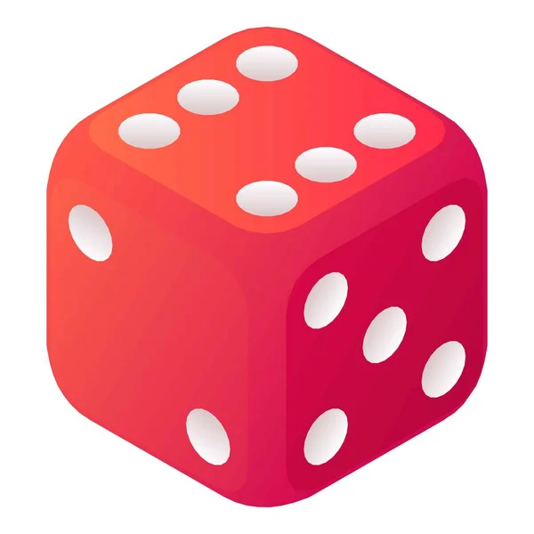 Reisure dice icon, isometric style — стоковый вектор