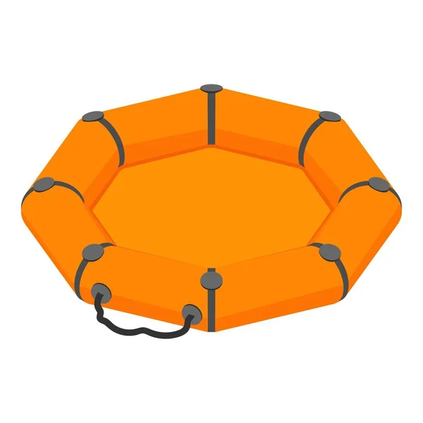 Rescue round boat icon, isometric style — Stock Vector