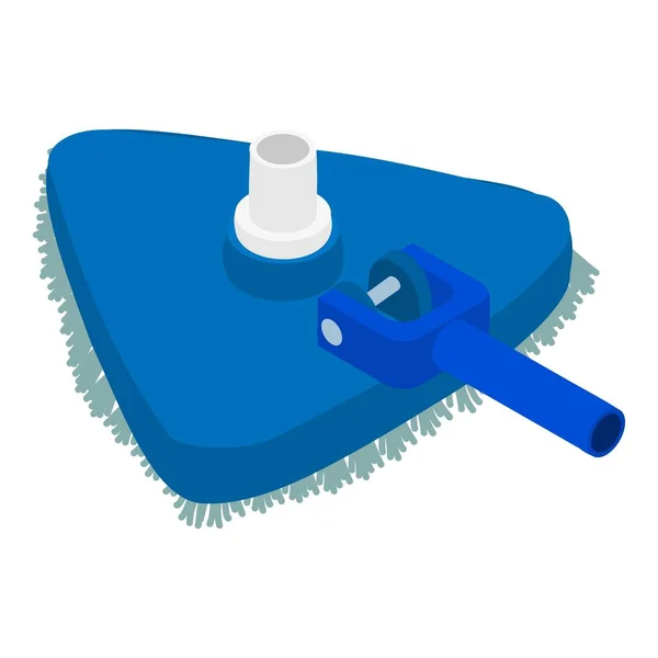 Clean pool brush icon, isometric style — Stock Vector