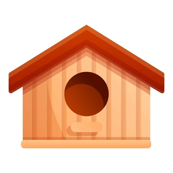 Икона летнего птичьего домика, мультяшный стиль — стоковый вектор