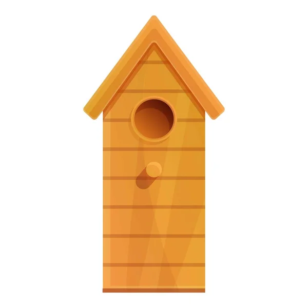 Ícone alto da casa do pássaro, estilo dos desenhos animados —  Vetores de Stock