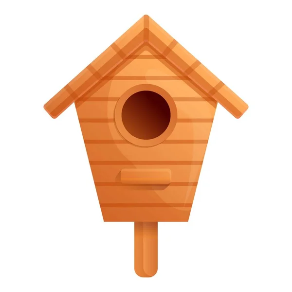 School vogelhuis icoon, cartoon stijl — Stockvector