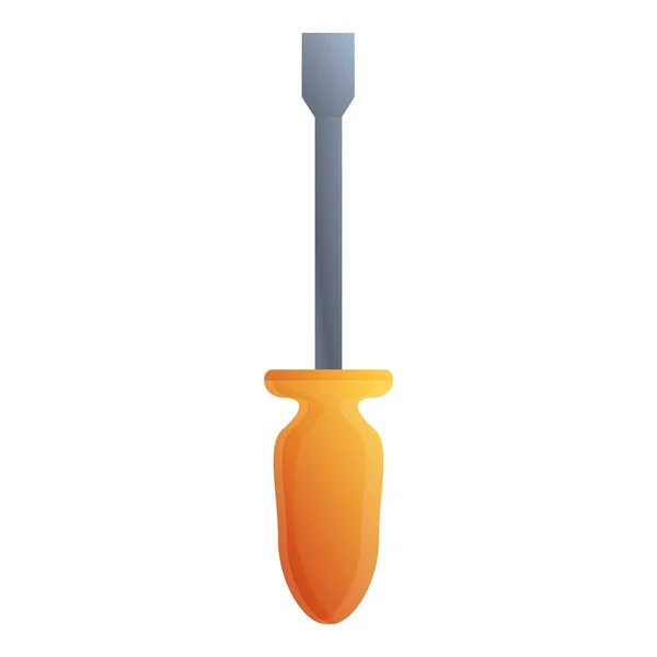 Icono de la herramienta del destornillador, estilo de dibujos animados — Vector de stock