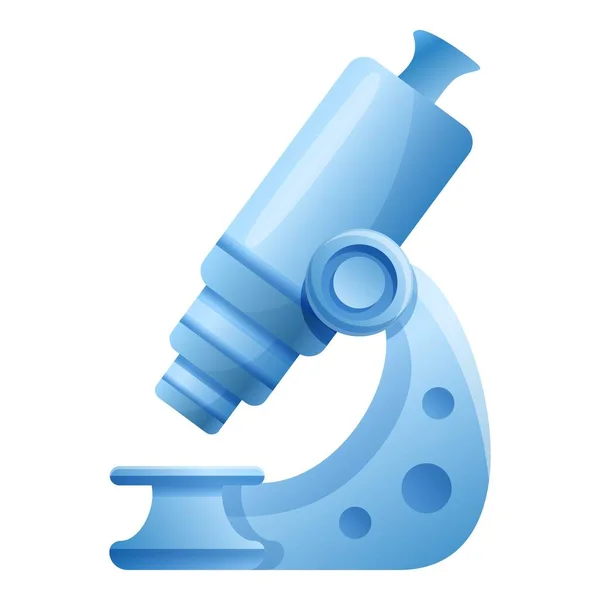 Blood test microscope icon, cartoon style — Stock Vector