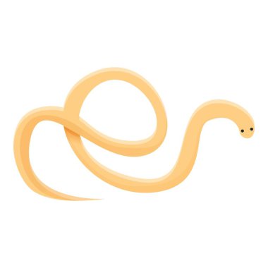 Parasite worm icon, cartoon style clipart