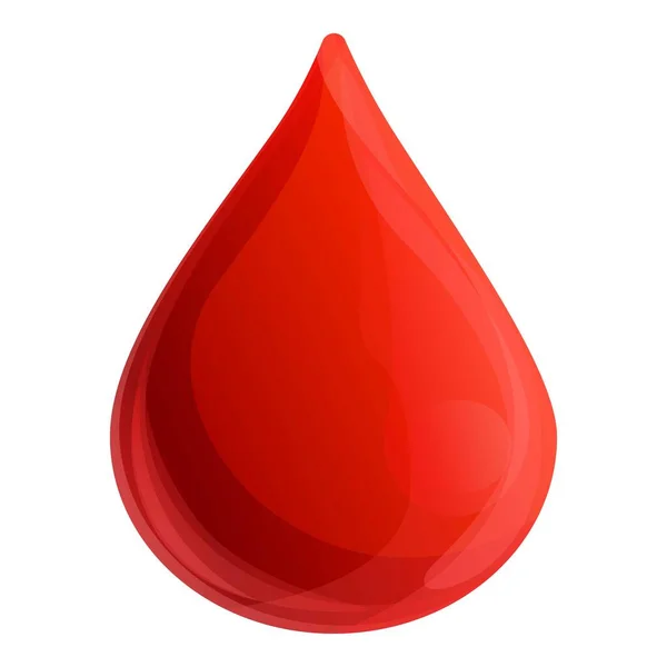 Blood drop icon, cartoon style — Stock Vector