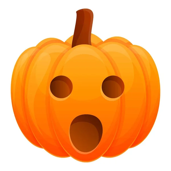 Icono de Halloween de calabaza, estilo de dibujos animados — Vector de stock