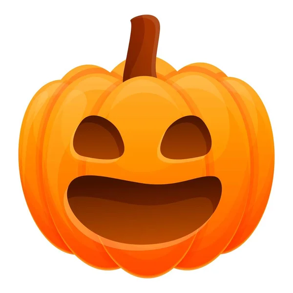 Laughtning pumpkin icon, cartoon style — Stock Vector