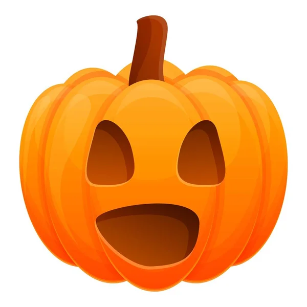Decoration pumpkin icon, cartoon style — Stock Vector