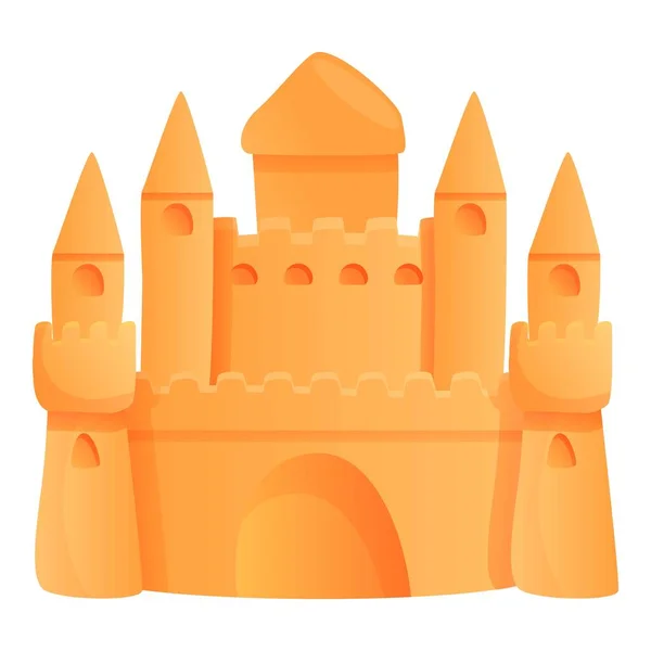 Architectuur zandkasteel icoon, cartoon stijl — Stockvector