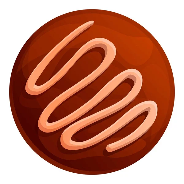Schokoladencreme-Keks-Ikone im Cartoon-Stil — Stockvektor