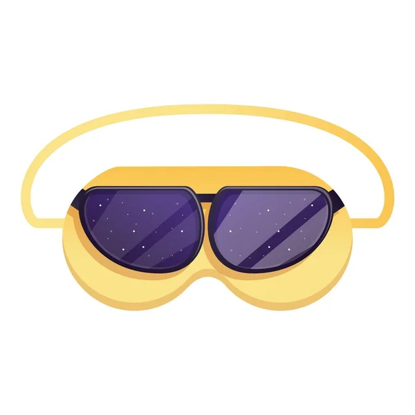 Gafas de sol imprimir icono de la máscara de dormir, estilo de dibujos animados — Vector de stock