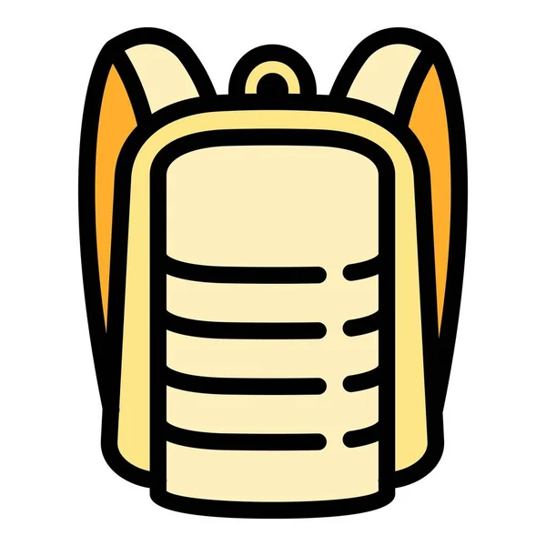 Backpack icon, outline style — Stock Vector