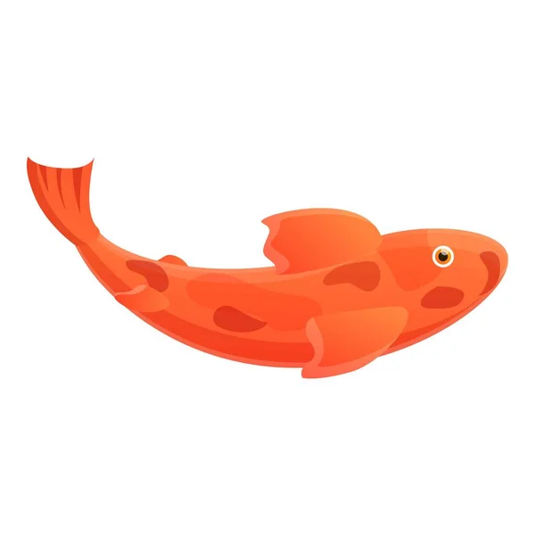 Colorful koi fish icon, cartoon style — Stock Vector