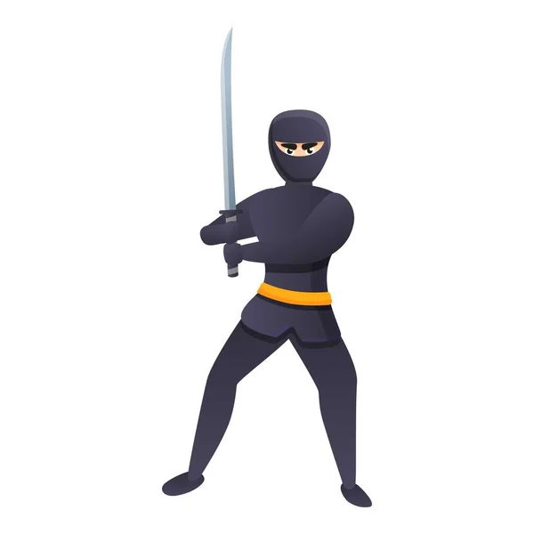 Ícone ninja Katana, estilo cartoon —  Vetores de Stock