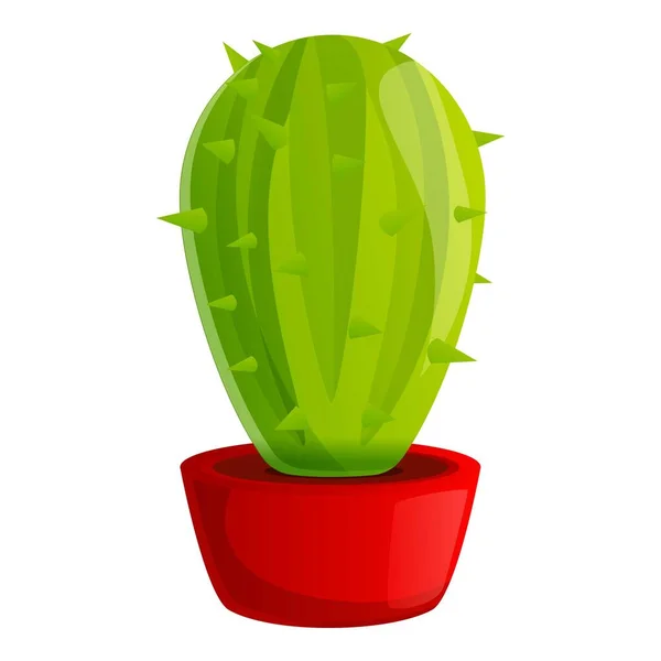 Ikon tanaman kaktus, gaya kartun - Stok Vektor
