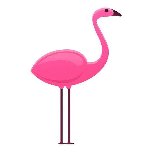 粉红火烈鸟图标，卡通风格 — 图库矢量图片