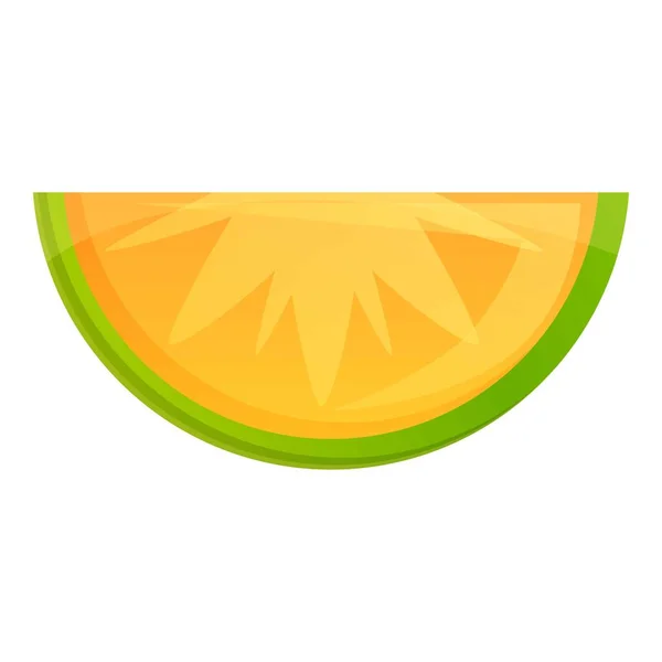 Slice of lime icon, cartoon style — Stock Vector