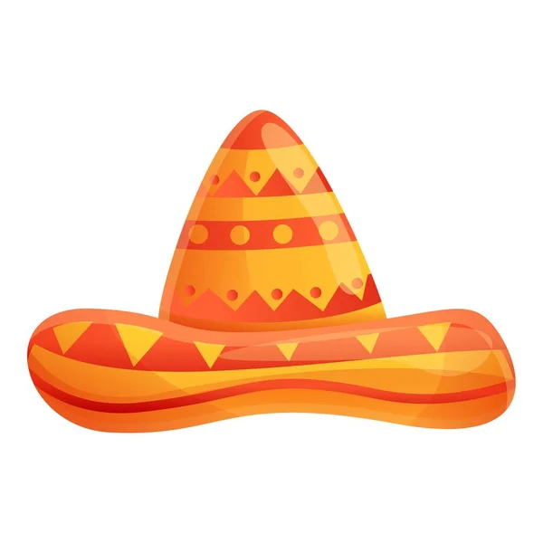 Ícone sombrero colorido, estilo cartoon — Vetor de Stock
