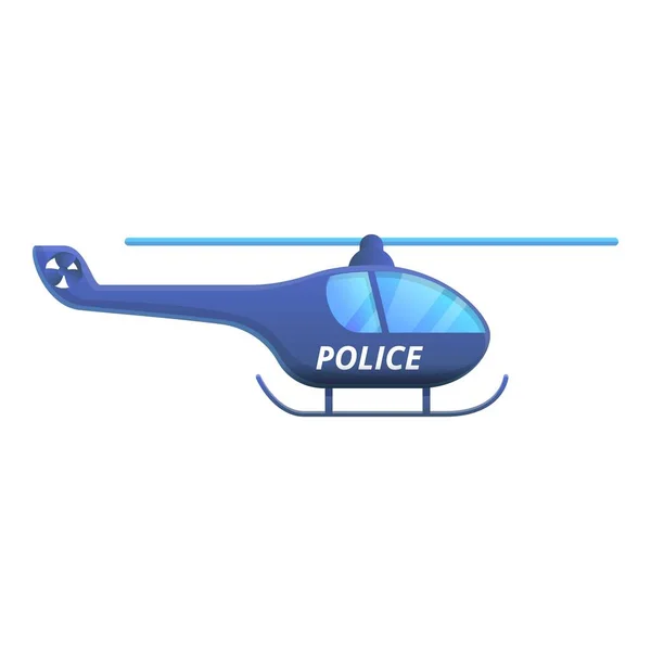 Ikona helikoptera policyjnego, kreskówka — Wektor stockowy