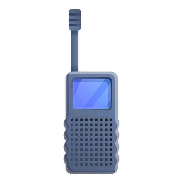 Polizia walkie talkie icona, stile cartone animato — Vettoriale Stock